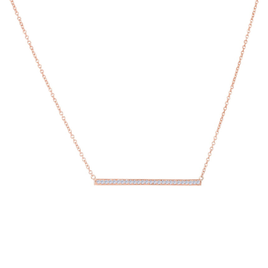 Pave Diamond Bar Necklace  - Alexis Jae Jewelry