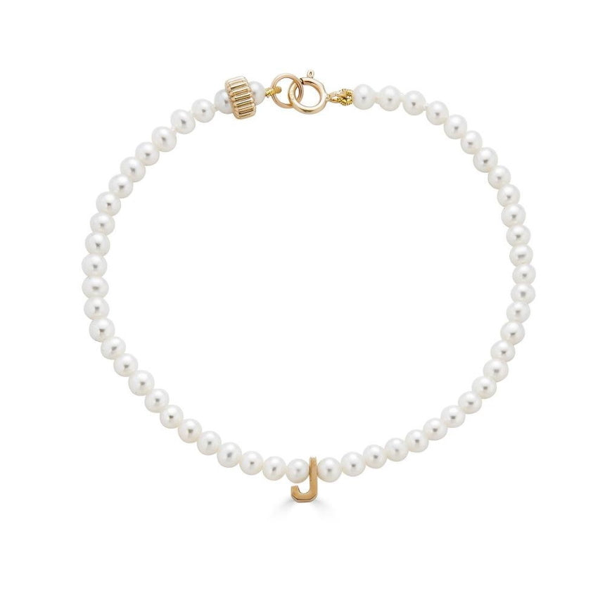 Pearl Initial Bracelet Pearl Initial Bracelet