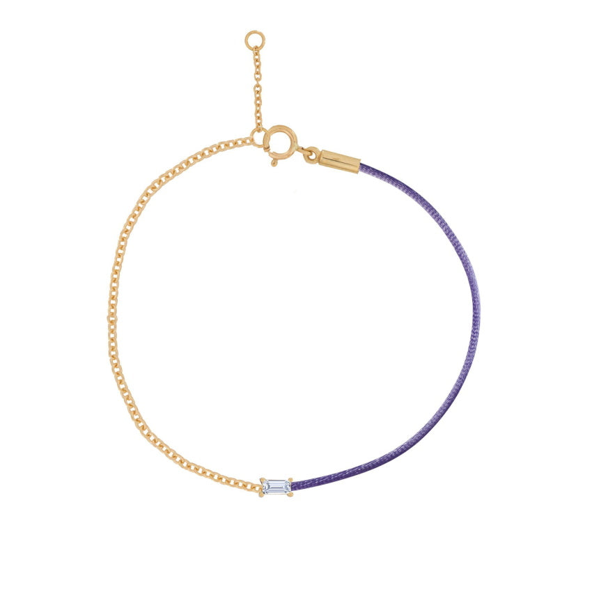 Purple String Diamond Bracelet - Alexis Jae Jewelry