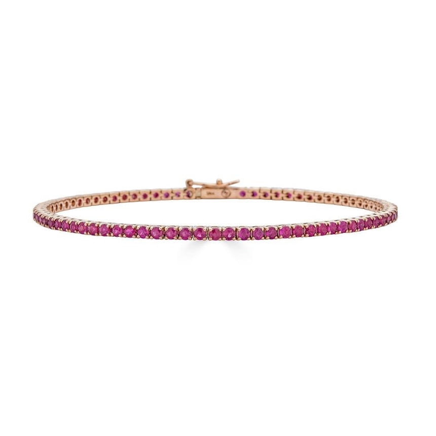 Real Ruby Tennis Bracelet - Alexis Jae Jewelry