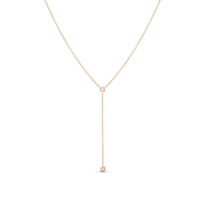 Rose Gold Lariat Necklace - Alexis Jae Jewelry