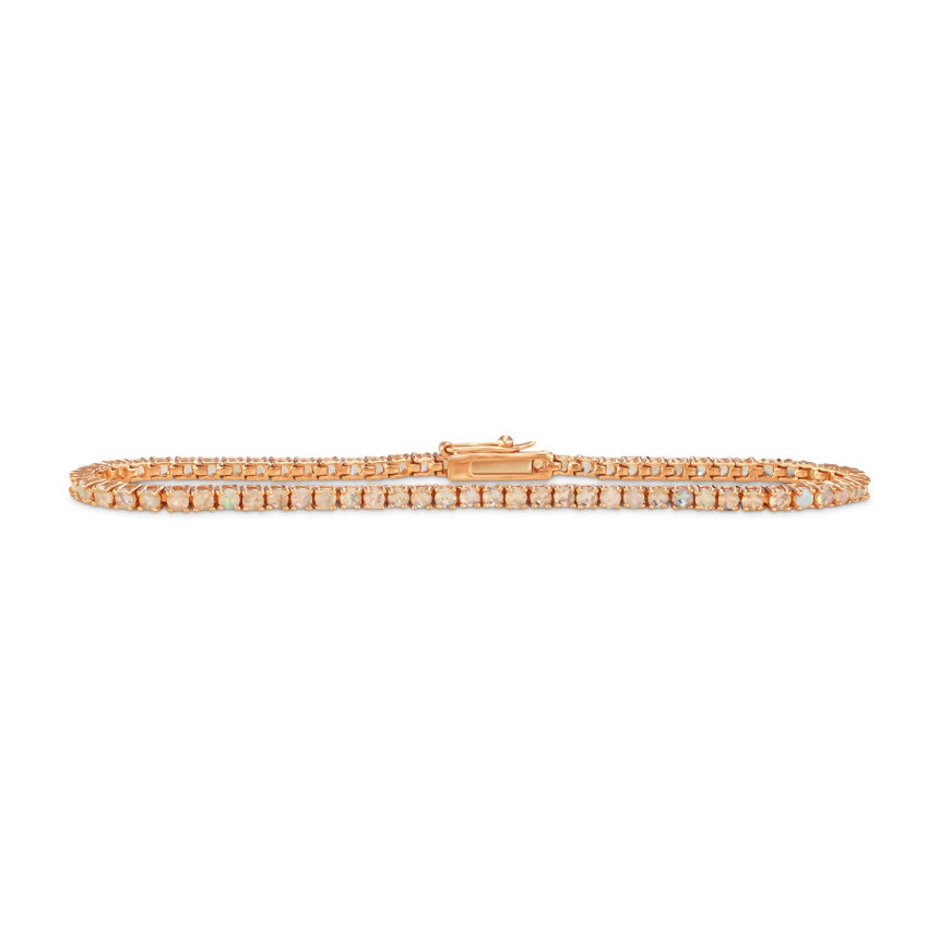 Rose Gold Opal Tennis Bracelet - Alexis Jae Jewelry
