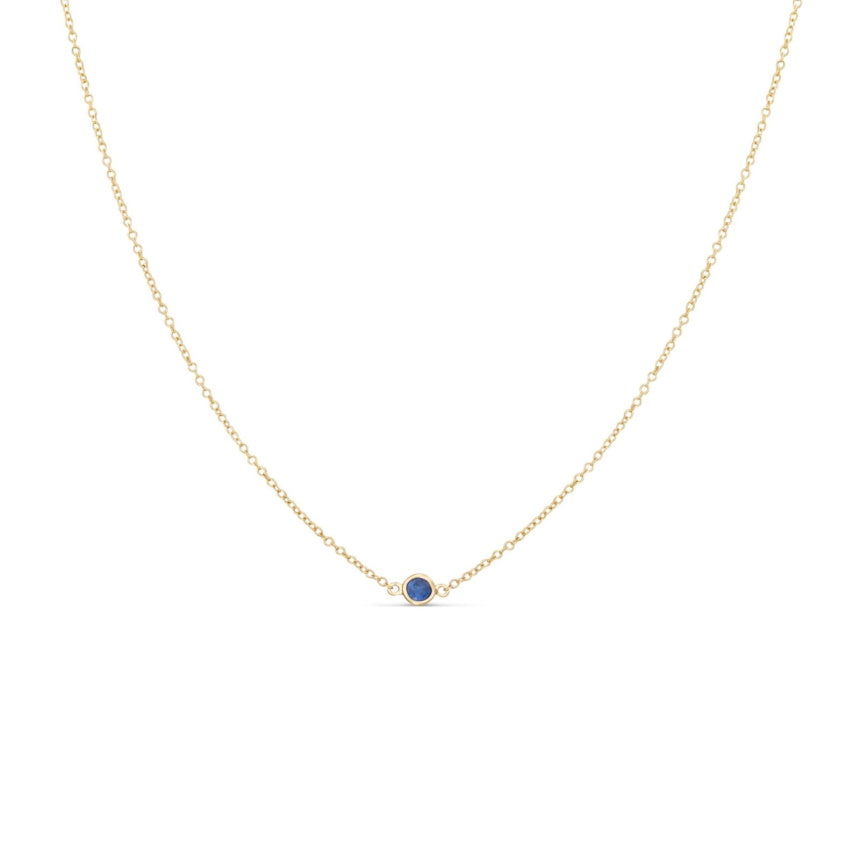 Sapphire Solitaire Necklace - Alexis Jae Jewelry