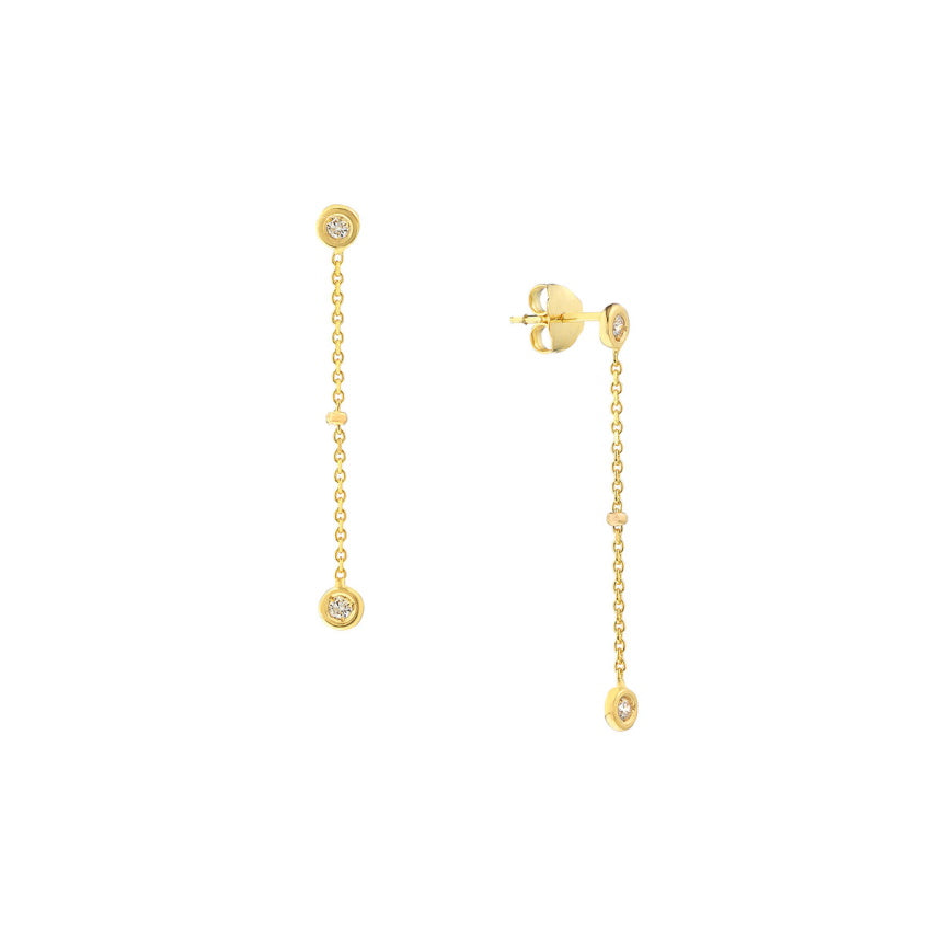 Simple Dangling Diamond Earrings - Alexis Jae Jewelry