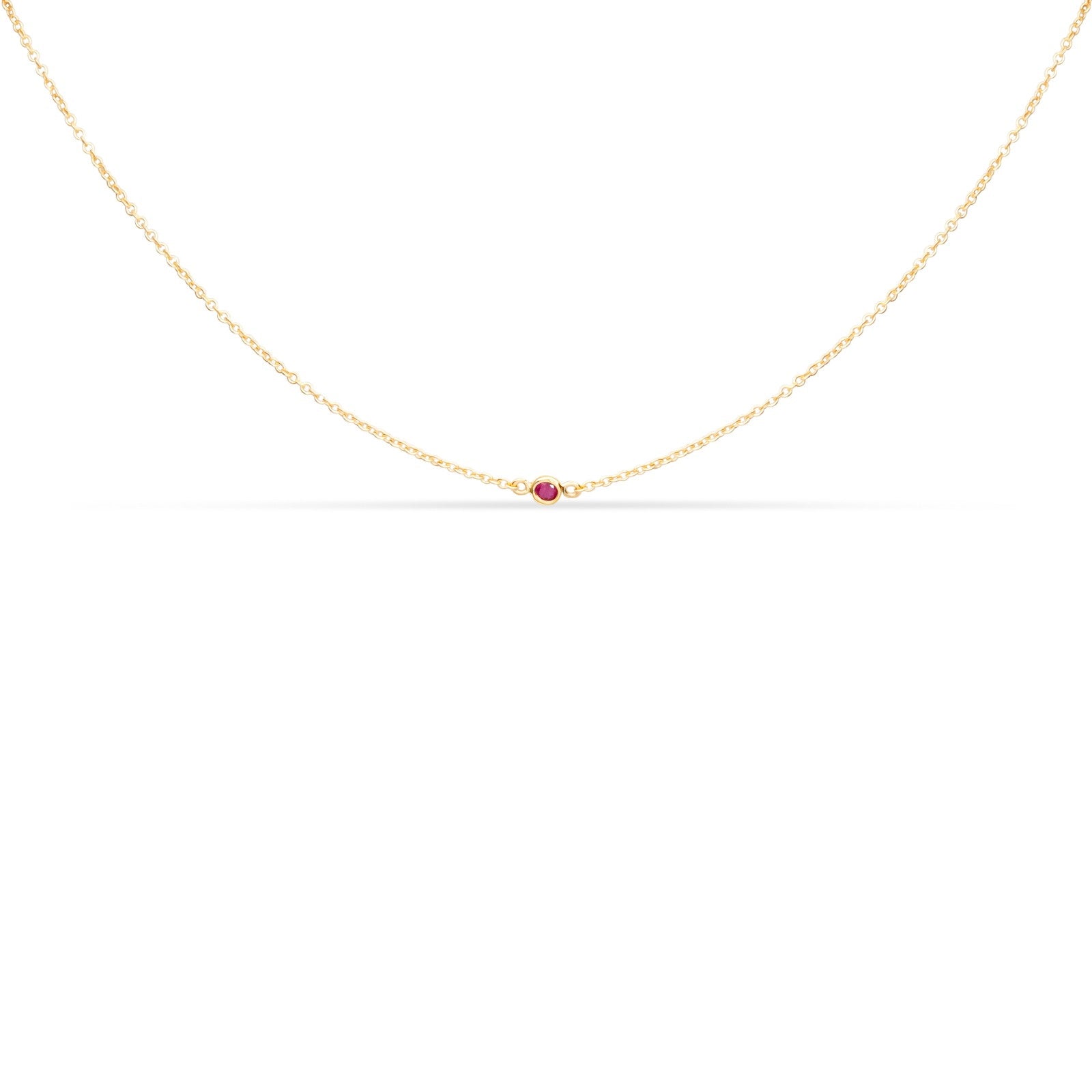 Single Stone Ruby Necklace Alexis Jae Jewelry