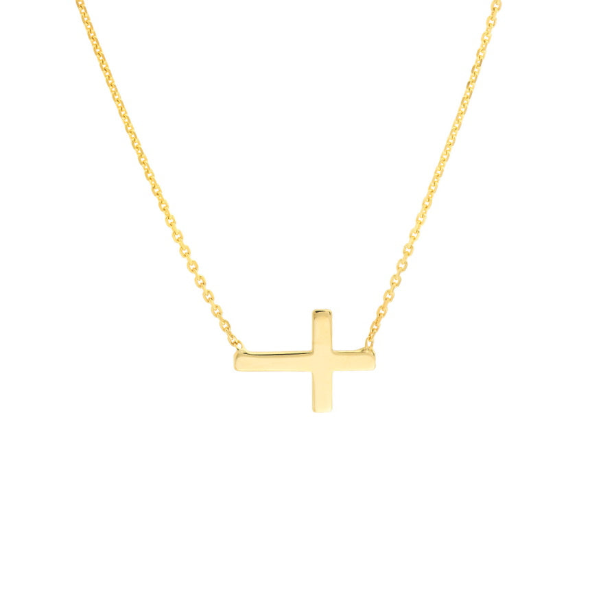 Slanted Cross Necklace - Alexis Jae Jewelry