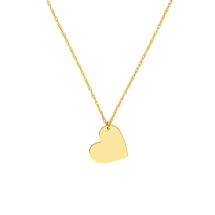Small Engraved Heart Necklace - Alexis Jae Jewelry