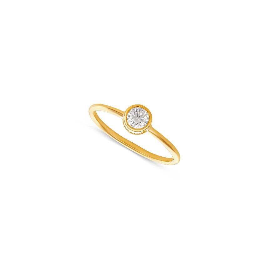  Thin Band Round Diamond Engagement Ring - Alexis Jae Jewelry