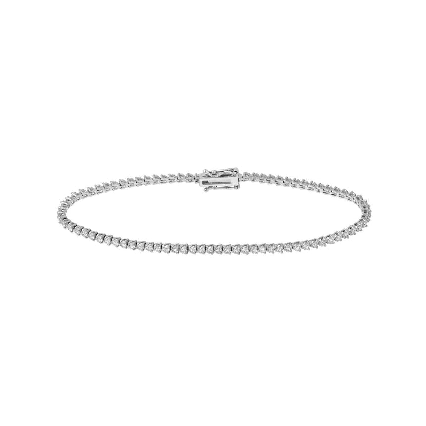 Three Prong Diamond Tennis Bracelet - Alexis Jae Jewelry