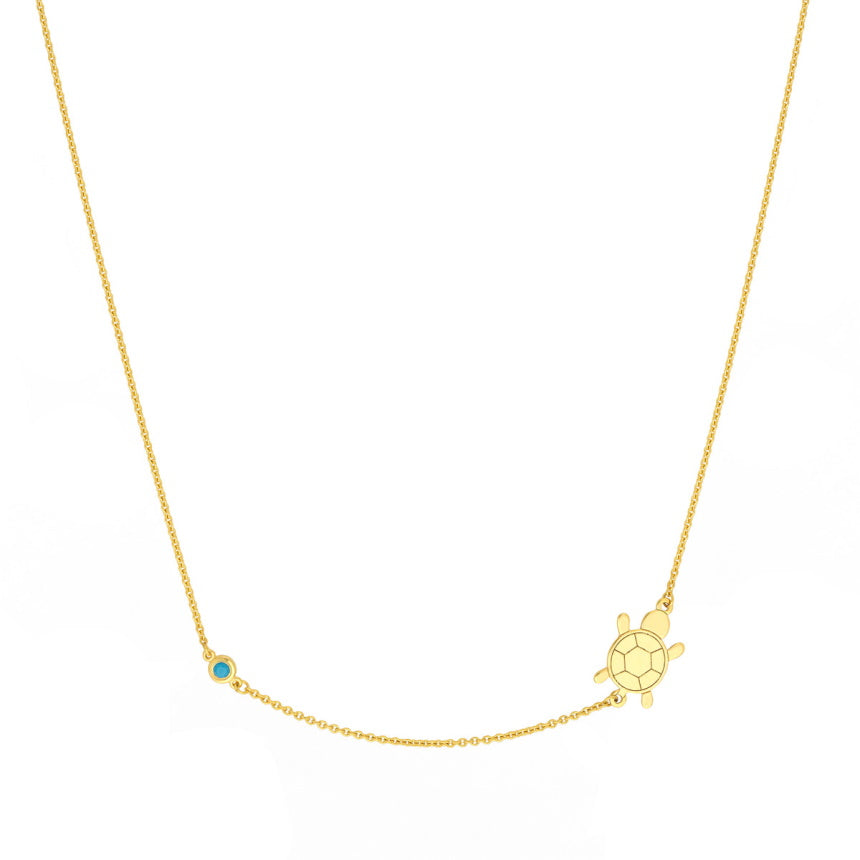 Turquoise Sea Turtle Necklace - Alexis Jae Jewelry