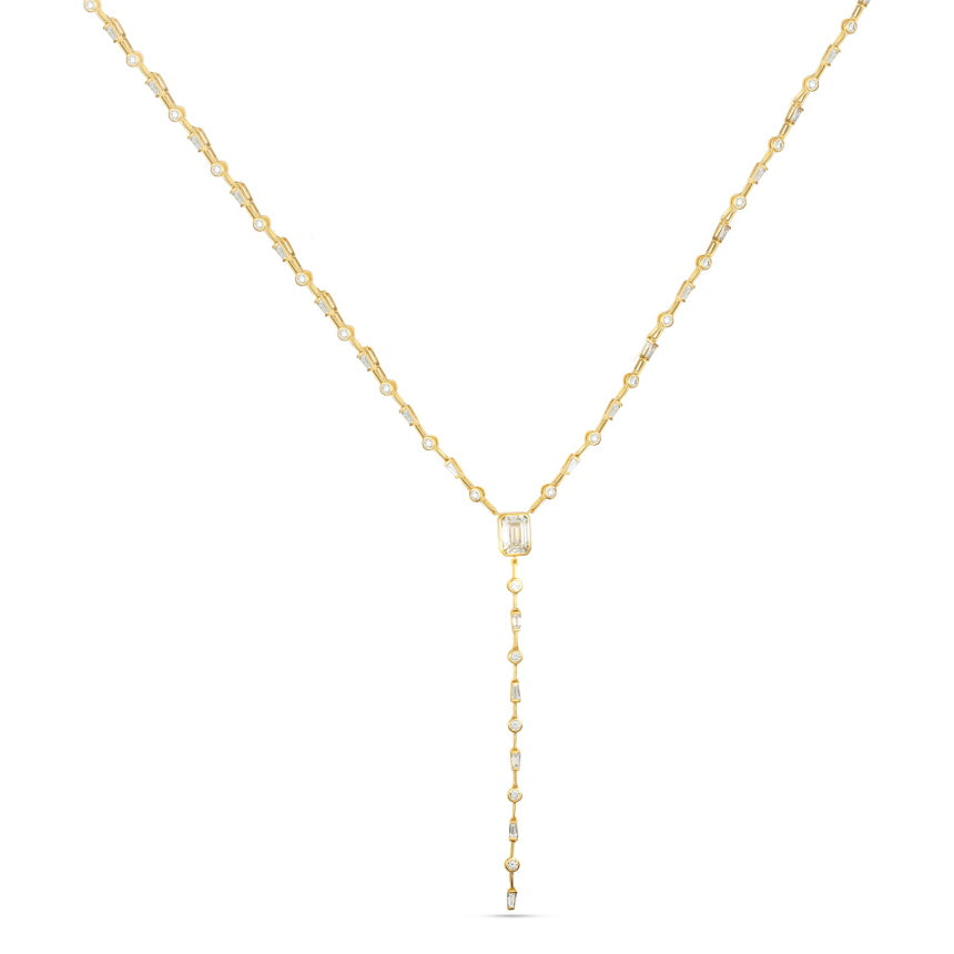 Y Shaped Diamond Necklace - Alexis Jae Jewelry