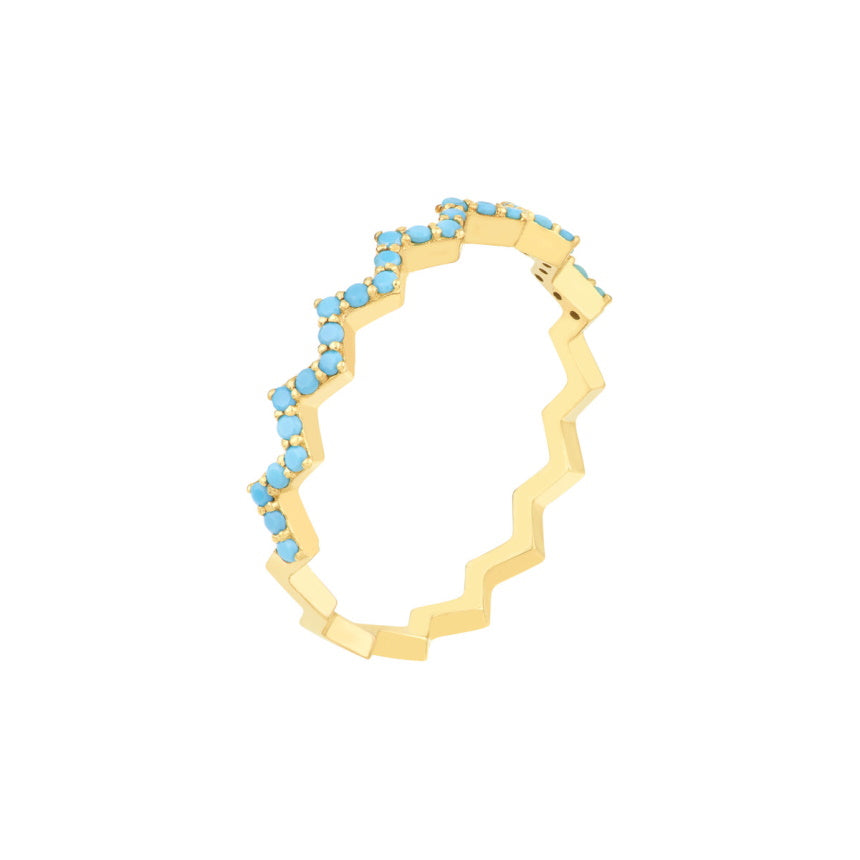 Zig Zag Ring Gold - Alexis Jae Jewelry