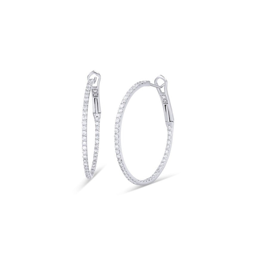 1 Carat Diamond Hoops - Alexis Jae Jewelry
