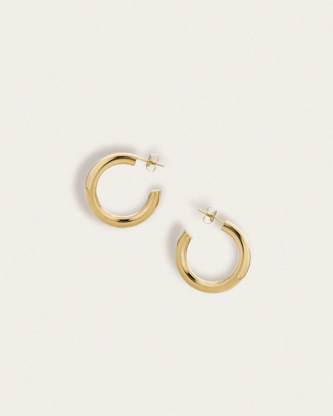 Thick Medium Gold Hoops - Alexis Jae Jewelry