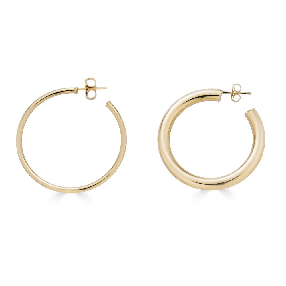 Medium Size Gold Hoop Earrings - Alexis Jae Jewelry