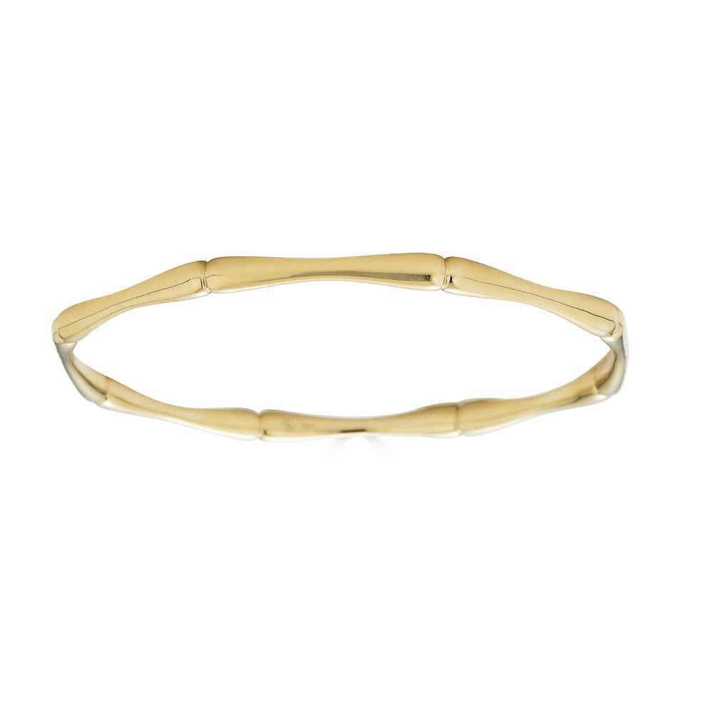 Gold Bamboo Bangle Bracelet - Alexis Jae Jewelry