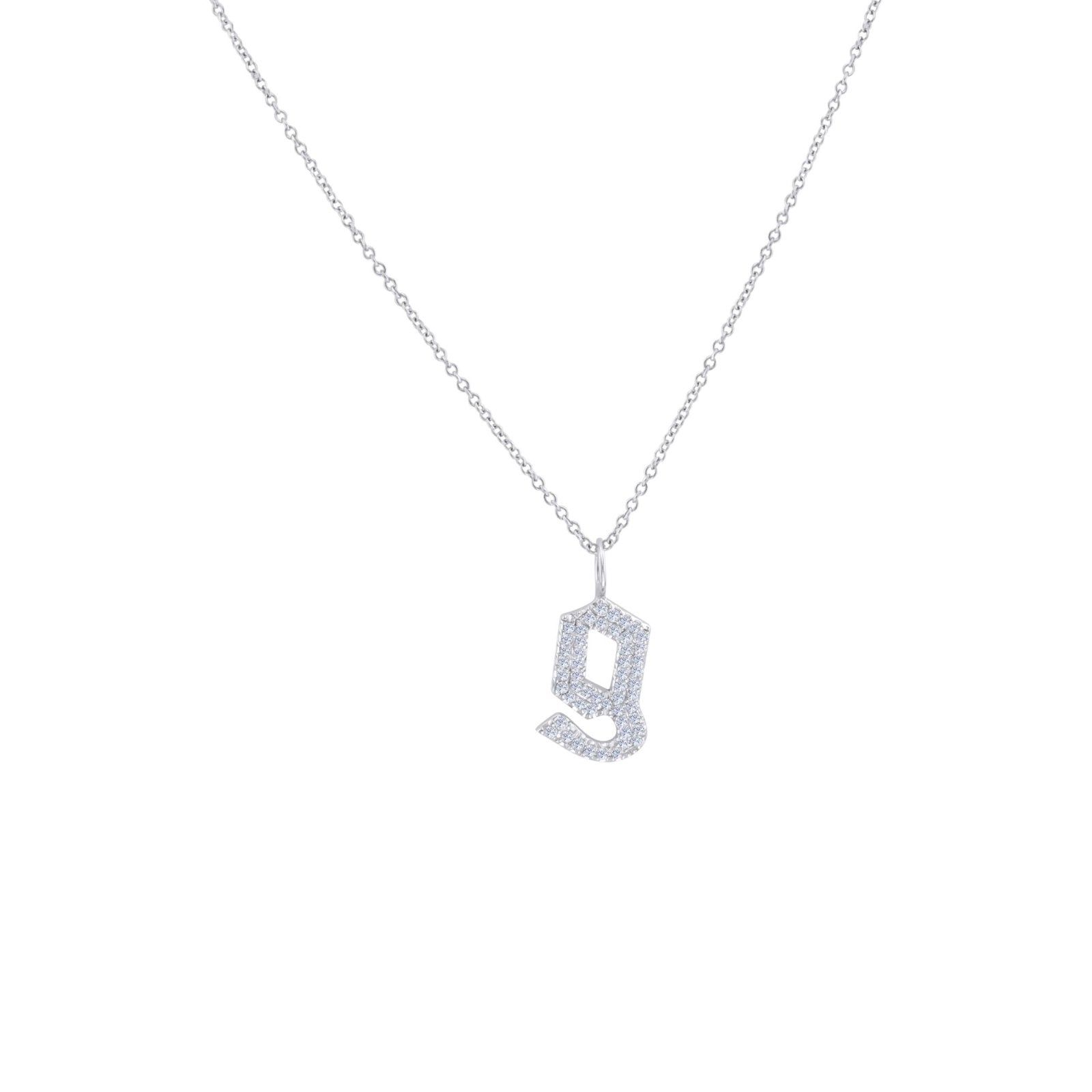 Large Diamond Initial Necklace - Alexis Jae Jewelry
