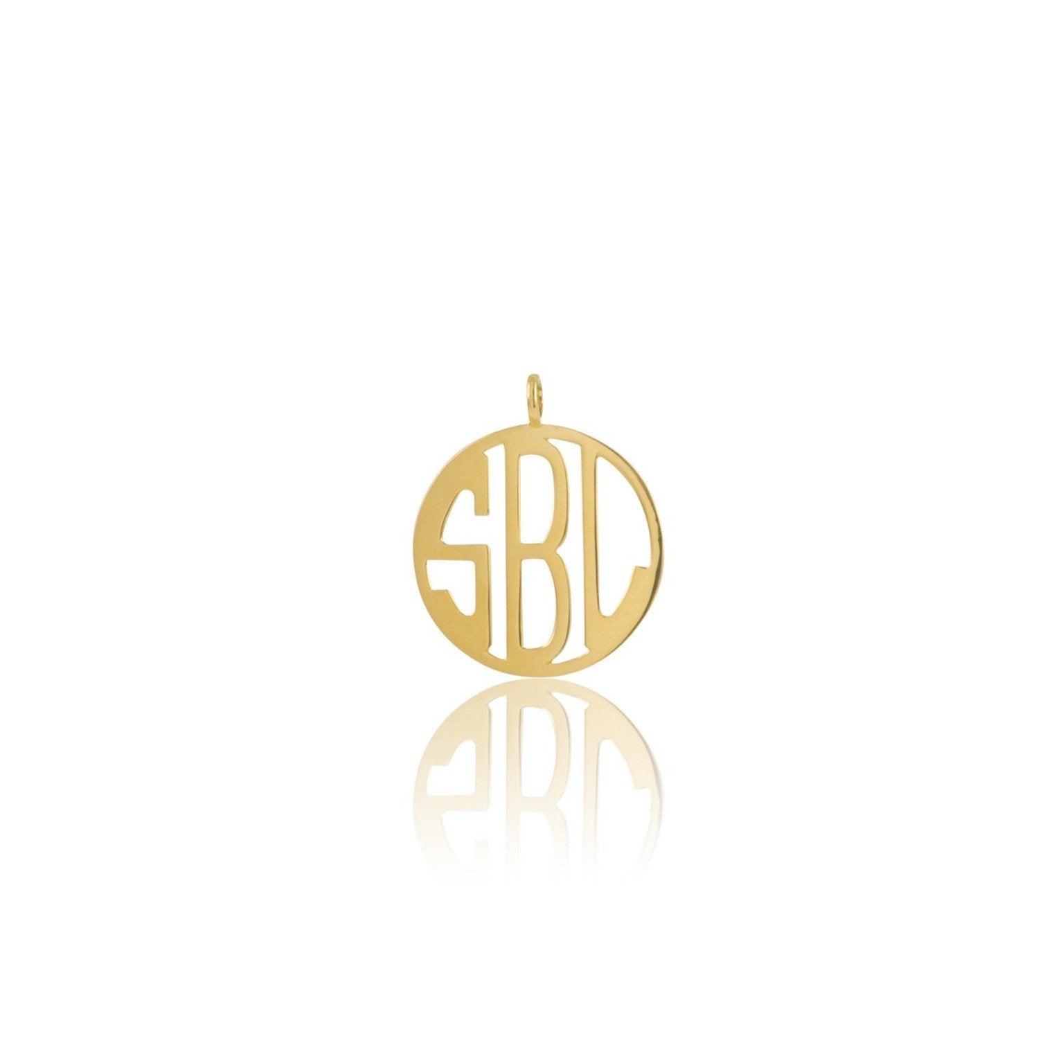 Gold Monogram Pendant - Alexis Jae Jewelry