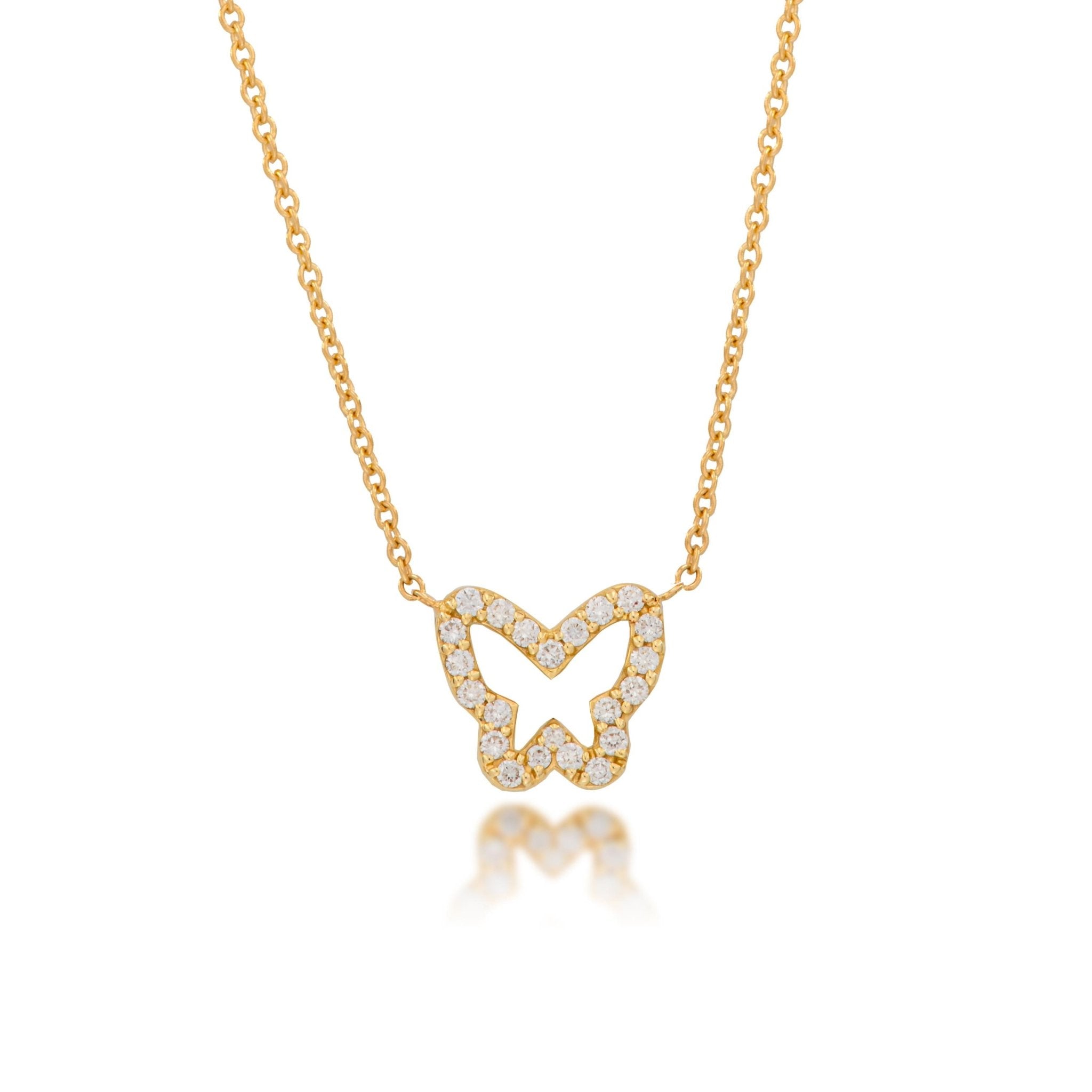 Real Diamond Butterfly Necklace - Alexis Jae Jewelry