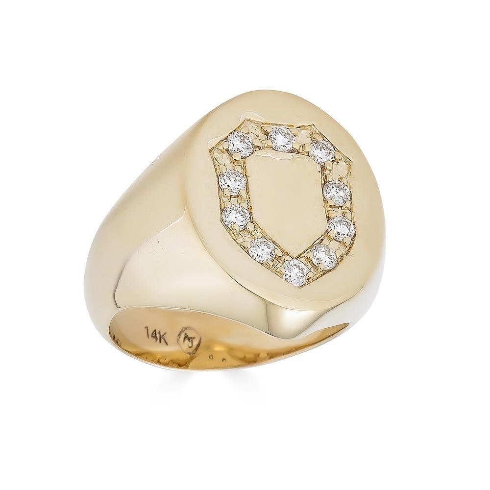 Women's Diamond Signet Ring - Alexis Jae Jewelry