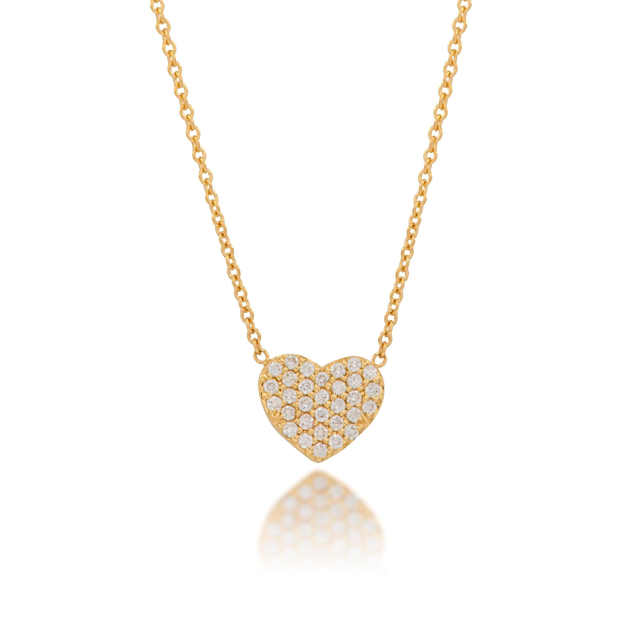 Pave Heart Necklace - Alexis Jae Jewelry
