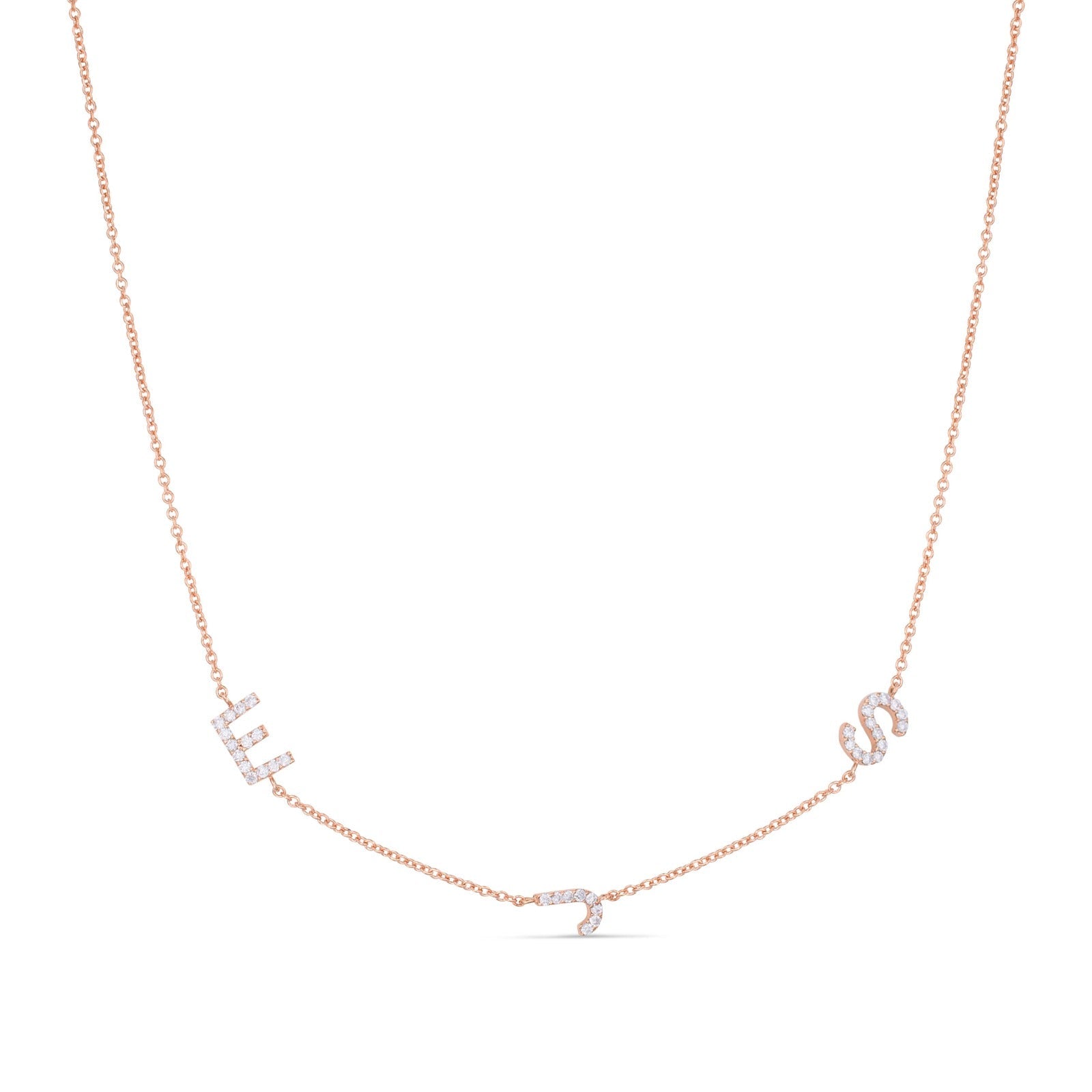 Custom Diamond Initial Necklace - Alexis Jae Jewelry