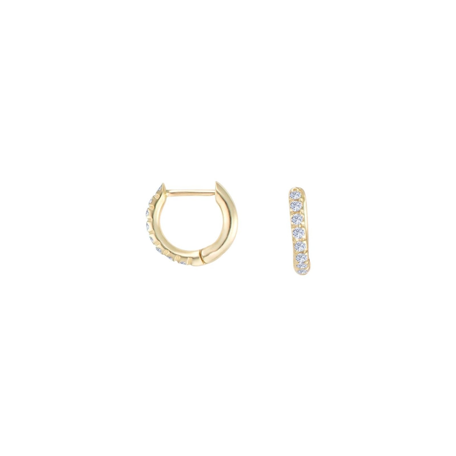 Mini Diamond Huggie Earrings - Alexis Jae Jewelry