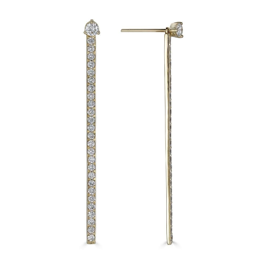 Diamond Stick Earrings - Alexis Jae Jewelry