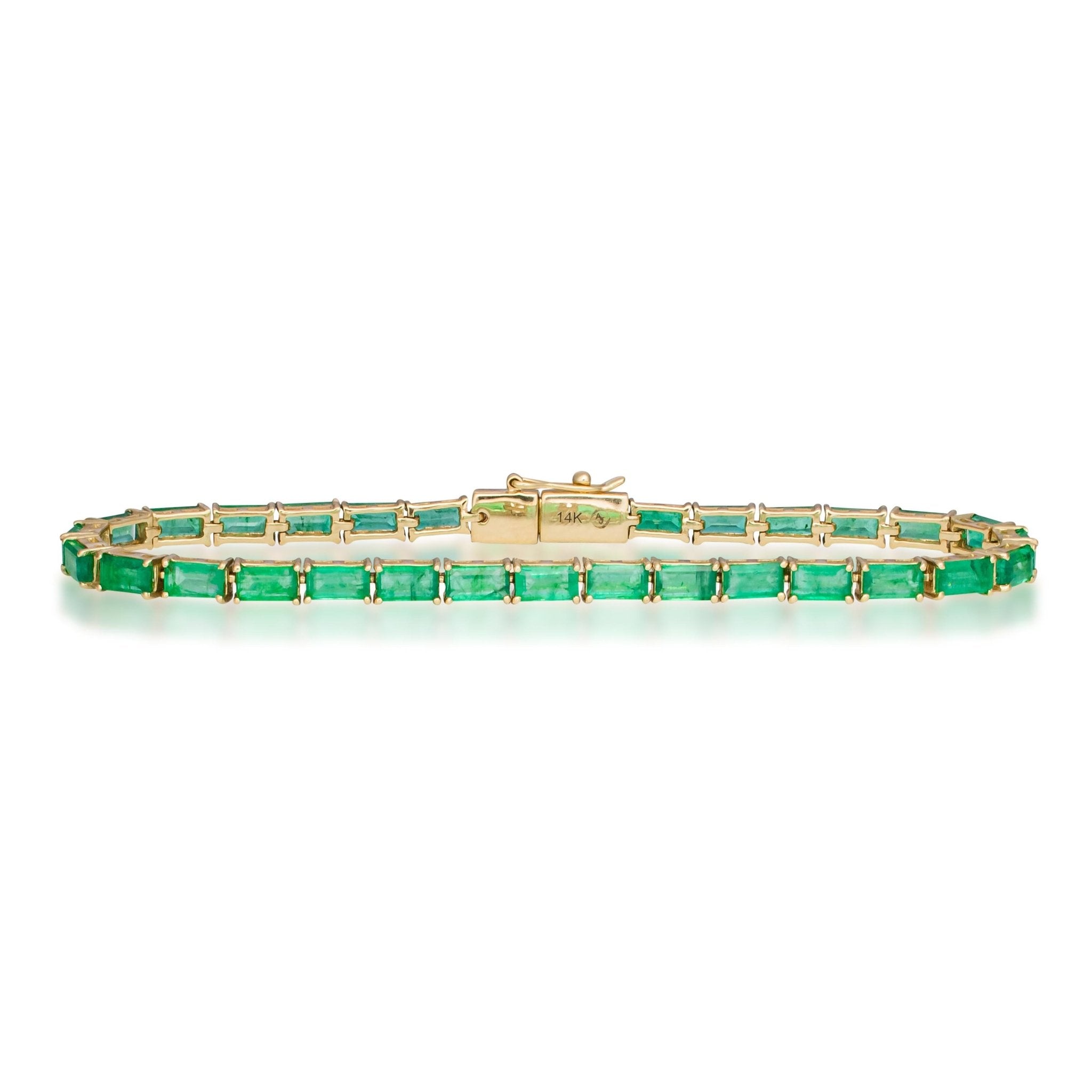 Emerald Baguette Tennis Bracelet - Alexis Jae Jewelry