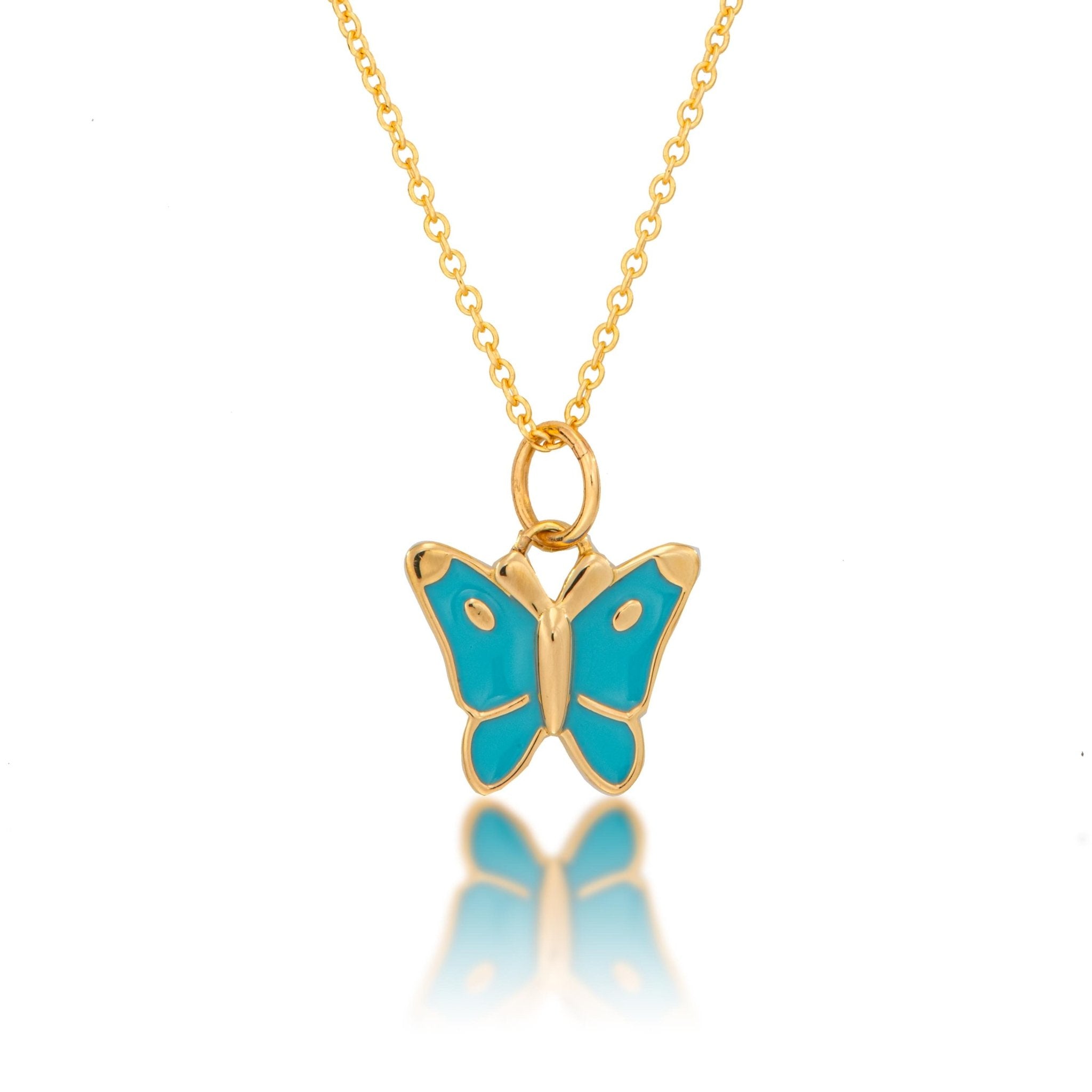 Enamel Butterfly Necklace - Alexis Jae Jewelry