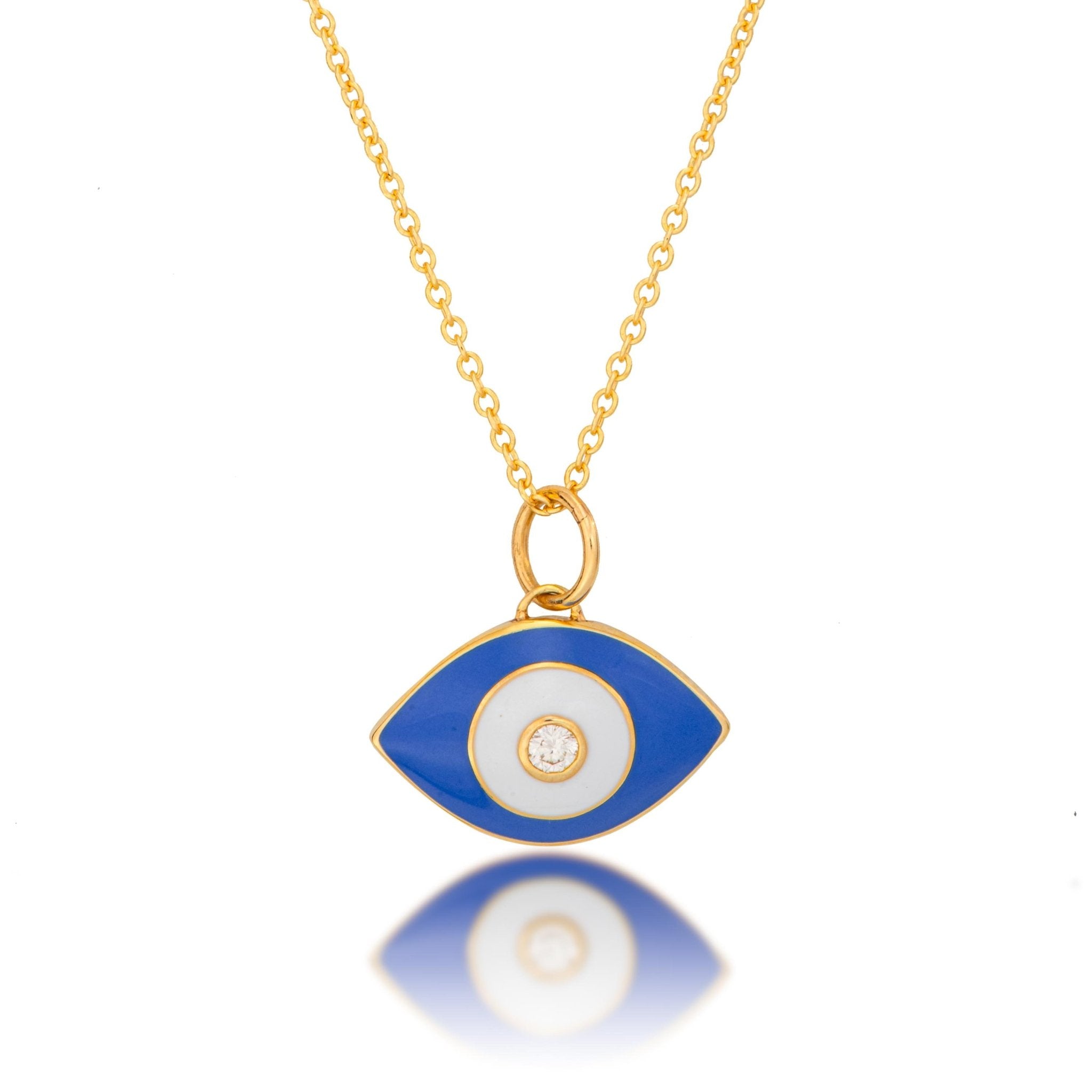 Enamel Evil Eye Necklace - Alexis Jae Jewelry