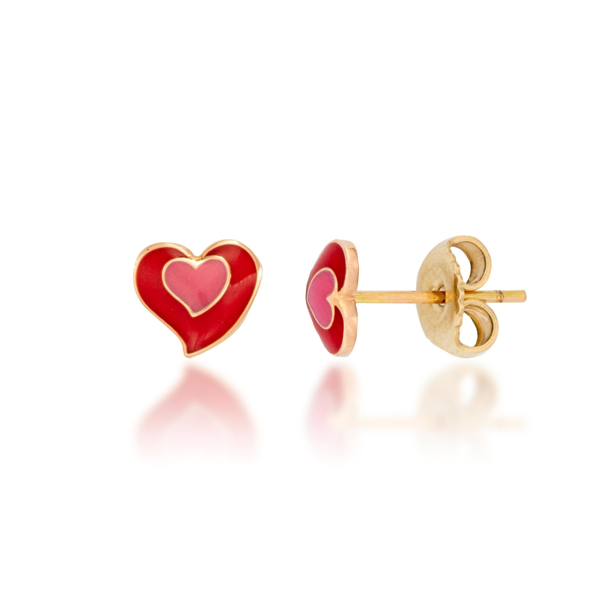 Enamel Heart Earrings - Alexis Jae Jewelry