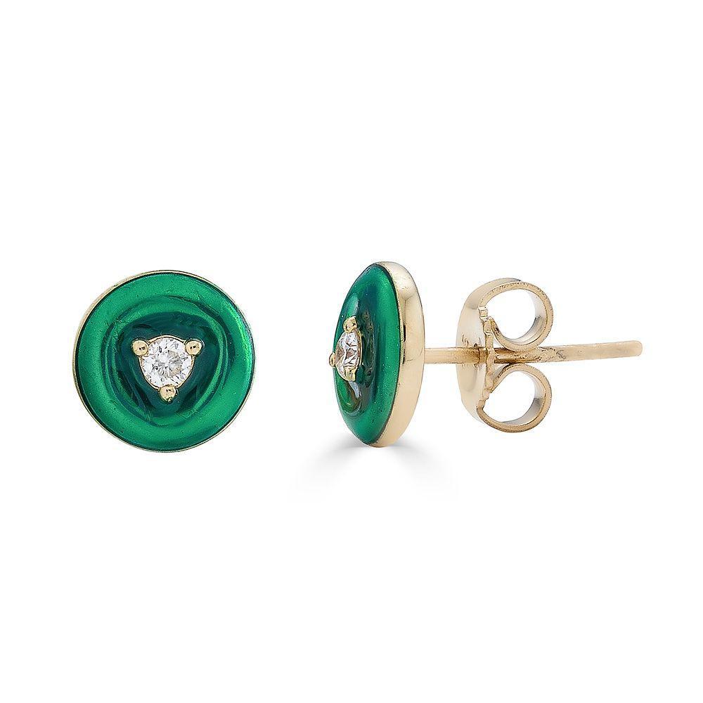 1.20tcw Classic Chic Bright Green Emerald Solitaire Stud Earrings 14K