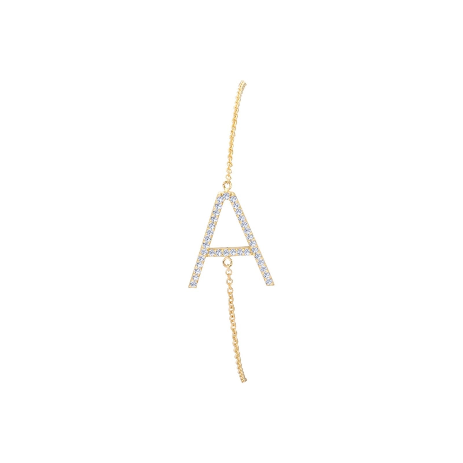Diamond Letter Bracelet - Alexis Jae Jewelry