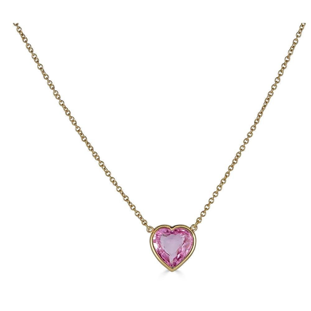 Pink Tourmaline Heart Necklace - Alexis Jae Jewelry