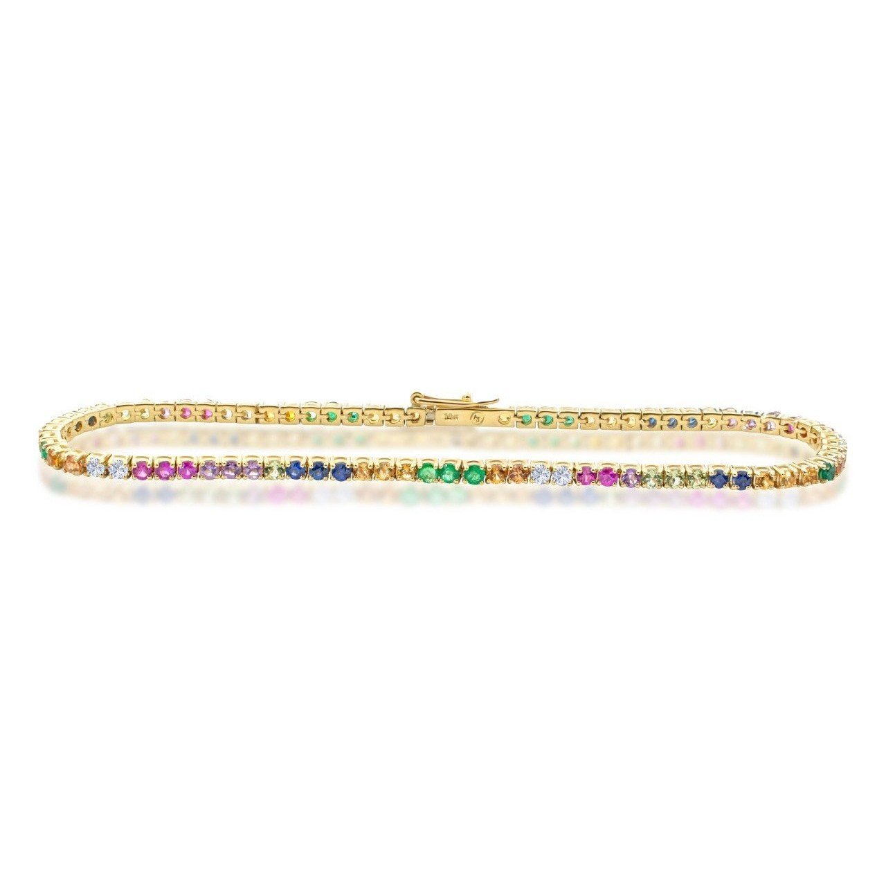 Rainbow Tennis Bracelet - Alexis Jae Jewelry