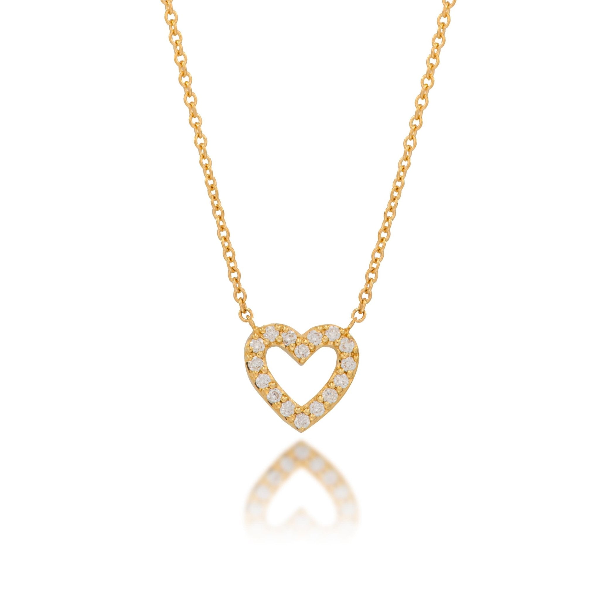 Pave Diamond Heart Pendant - Alexis Jae Jewelry