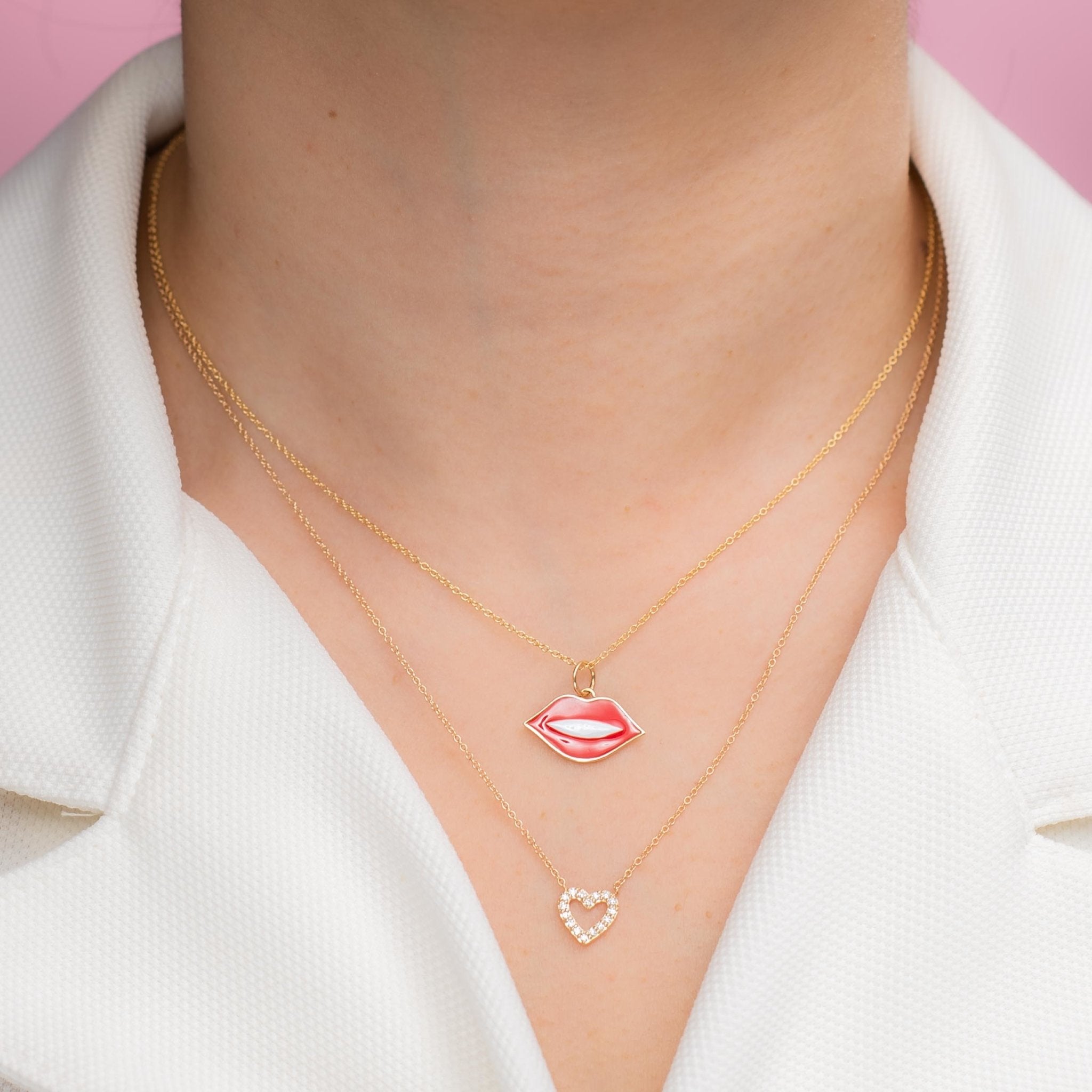 Diamond pave heart pendant - Alexis Jae Jewelry