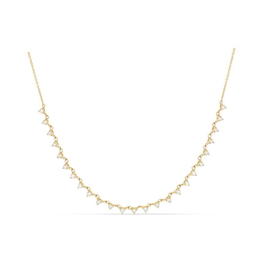3 Prong Diamond Necklace - Alexis Jae