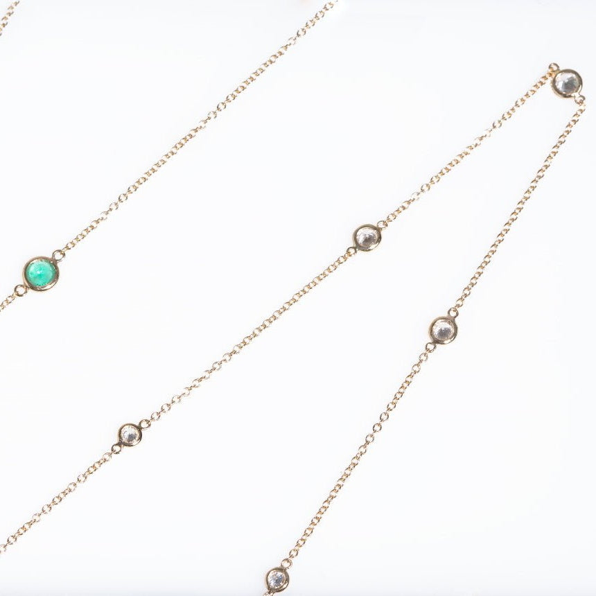 5 Stone Diamond Necklace - Alexis Jae Jewelry