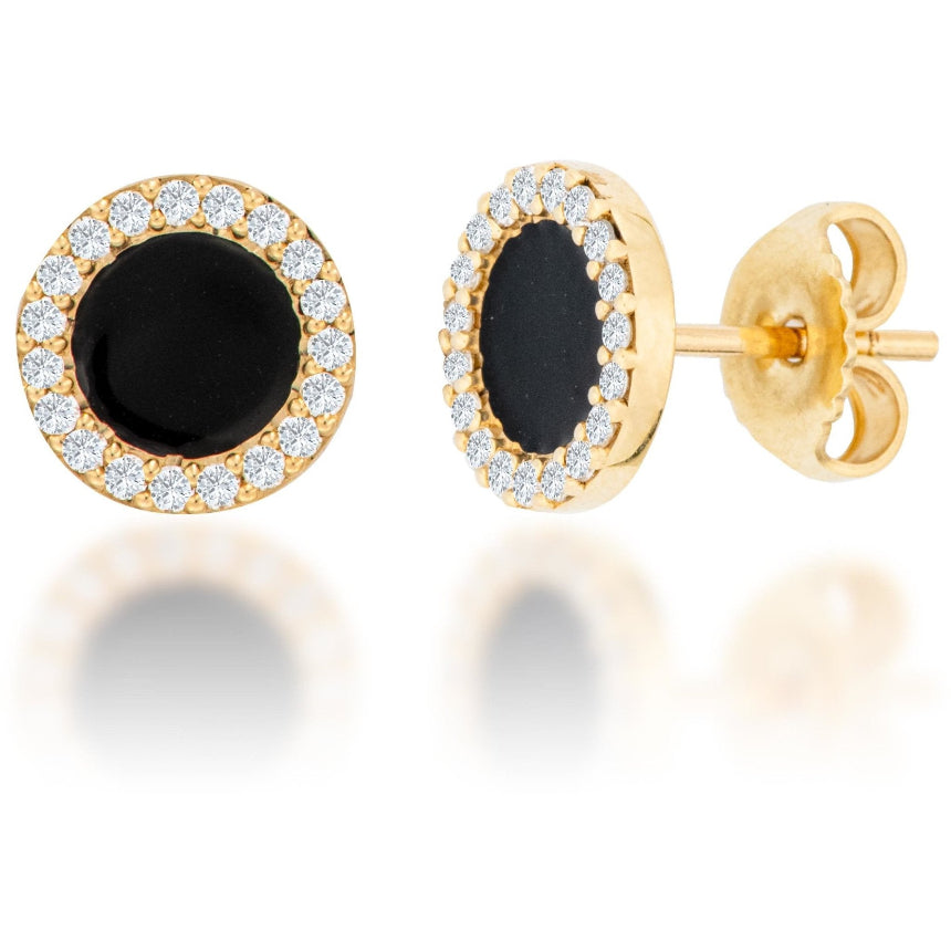 Black Diamond Halo Earrings - Alexis Jae Jewelry