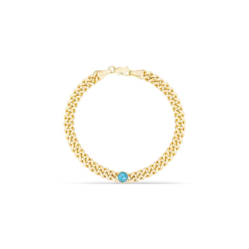 Blue Topaz Birthstone Bracelet - Alexis Jae Jewelry