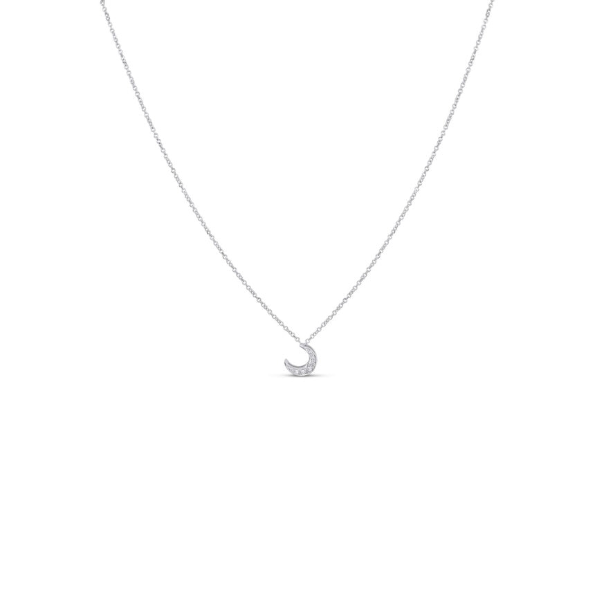 Crescent Moon Diamond Necklace - Alexis Jae Jewelry