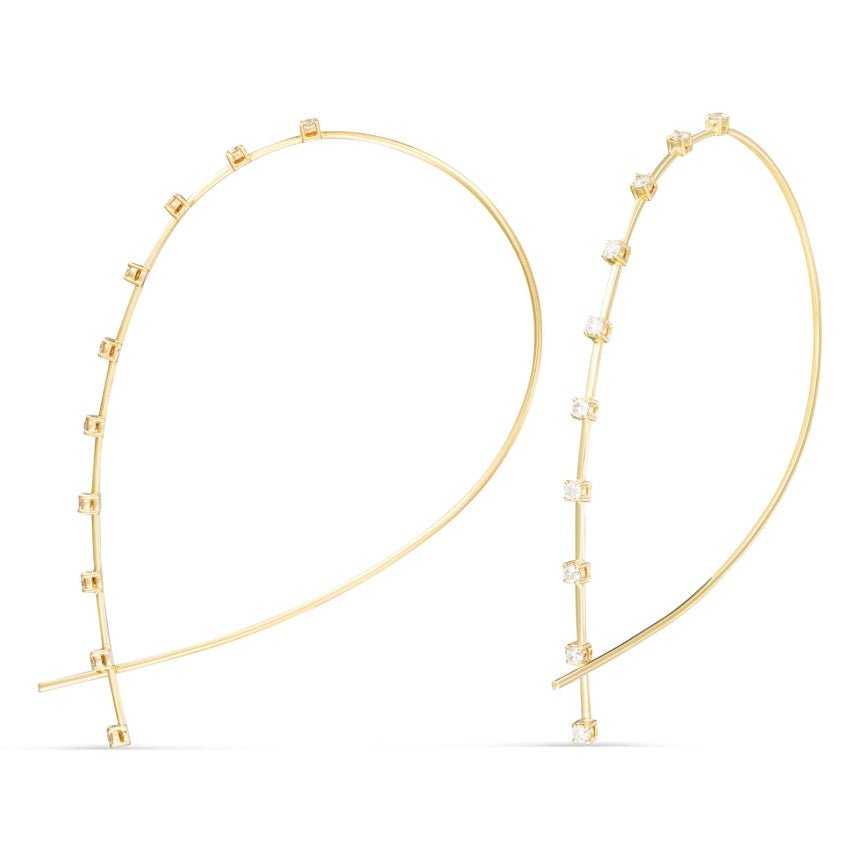 Diamond Wire Earrings - Alexis Jae