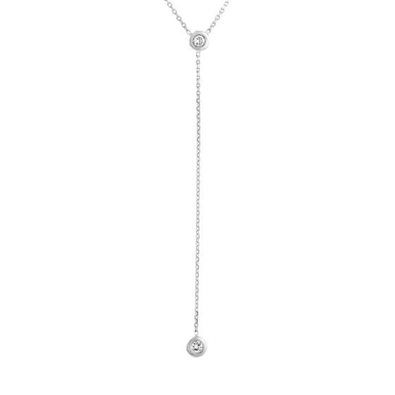 Diamond Y Necklace Lariat - Alexis Jae