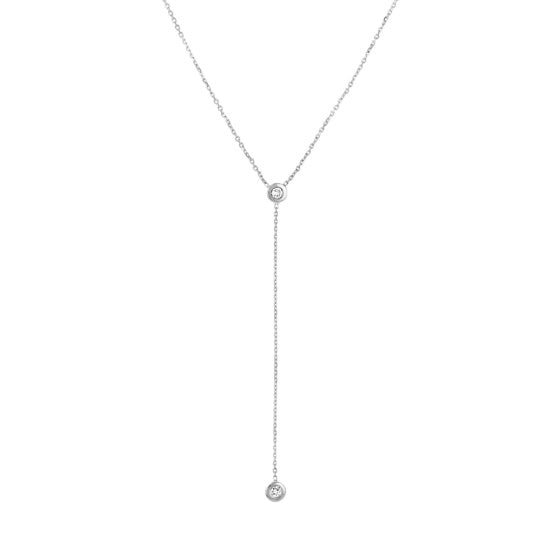 Diamond Y Necklace Lariat - Alexis Jae
