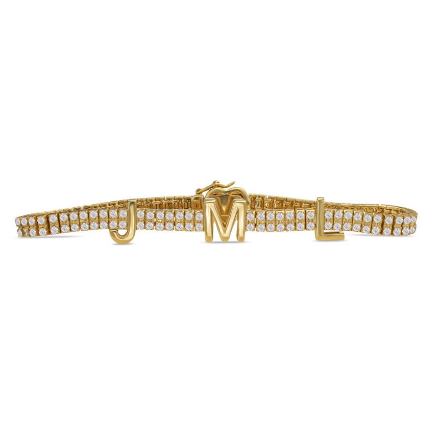 Double Row Diamond Tennis Bracelet - Alexis Jae Jewelry