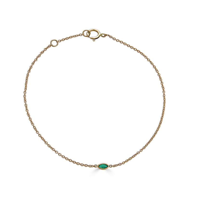 Emerald Ankle Bracelet - Alexis Jae Jewelry 