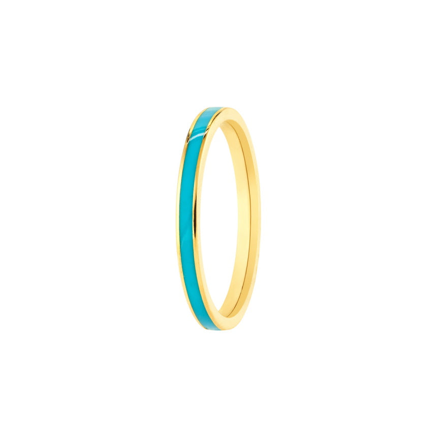 Enamel Ring Gold - Alexis Jae Jewelry