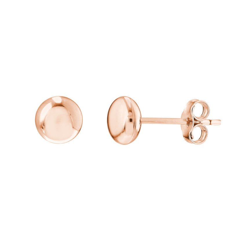 Flat Ball Stud Earrings - Alexis Jae Jewelry
